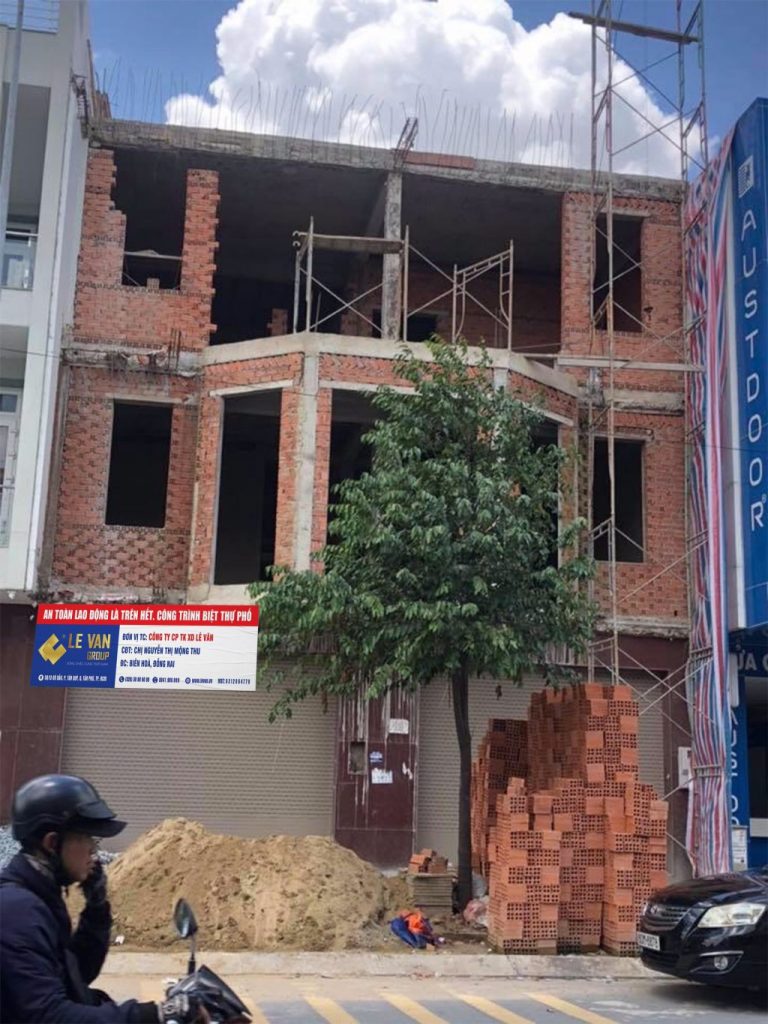 Công trình biệt thự phố chị Nguyễn Thị Mông Thu tại Đồng Nai