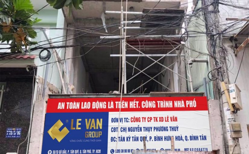 Công trình nhà phố chị Nguyễn Thị Phương Thùy tại Quận Bình Tân